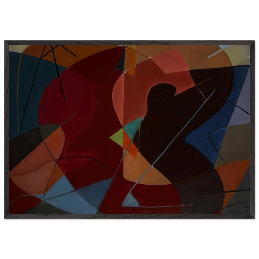 Untitled No 8 - 1932 - John Ferren 70x100 cm / 28x40 inches Framed Art Print – Black Wooden Frame