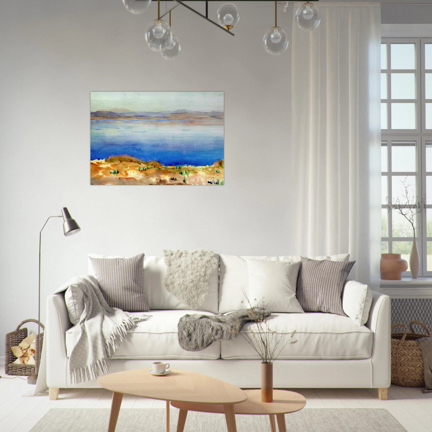 The Lake of Tiberias - John Singer Sargent Brushed Aluminum Print - 70x100 cm / 28x40 inches | John Singer Sargent Aluminum Print | John Singer Sargent Prints