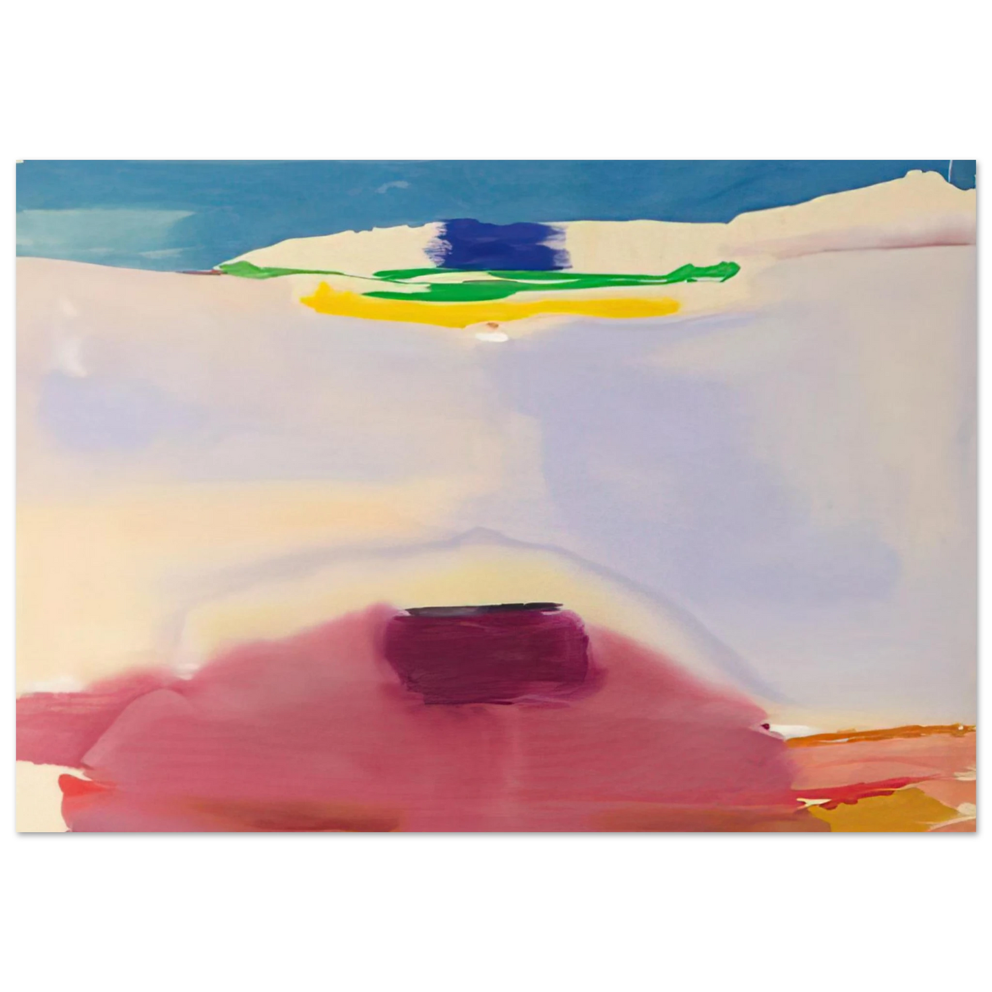 Helen Frankenthaler - Leveling - 1973 Wall art - 13x18 cm / 5x7 inches - Fine Art Poster-canvas - -