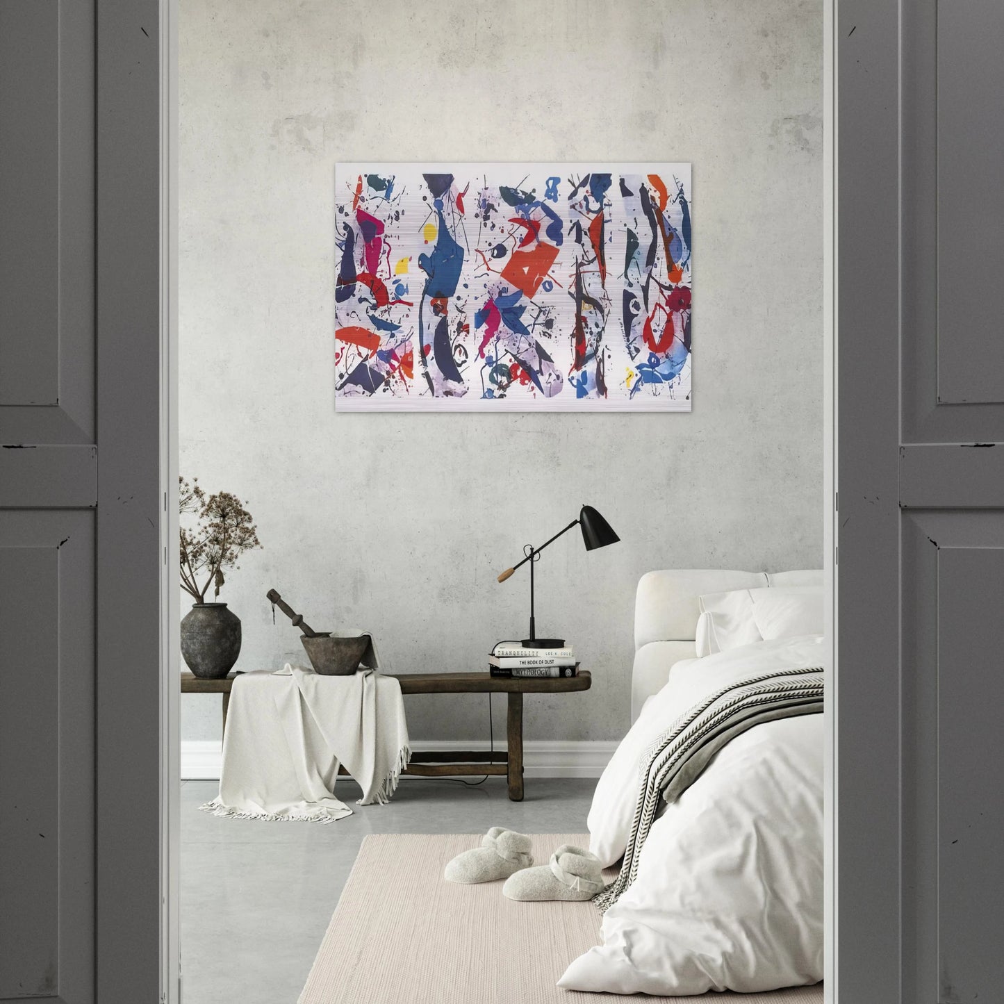 The Five Continents - Sam Francis Brushed Aluminum Print - 70x100 cm / 28x40 inches | Sam Francis Aluminum Print | Sam Francis Prints