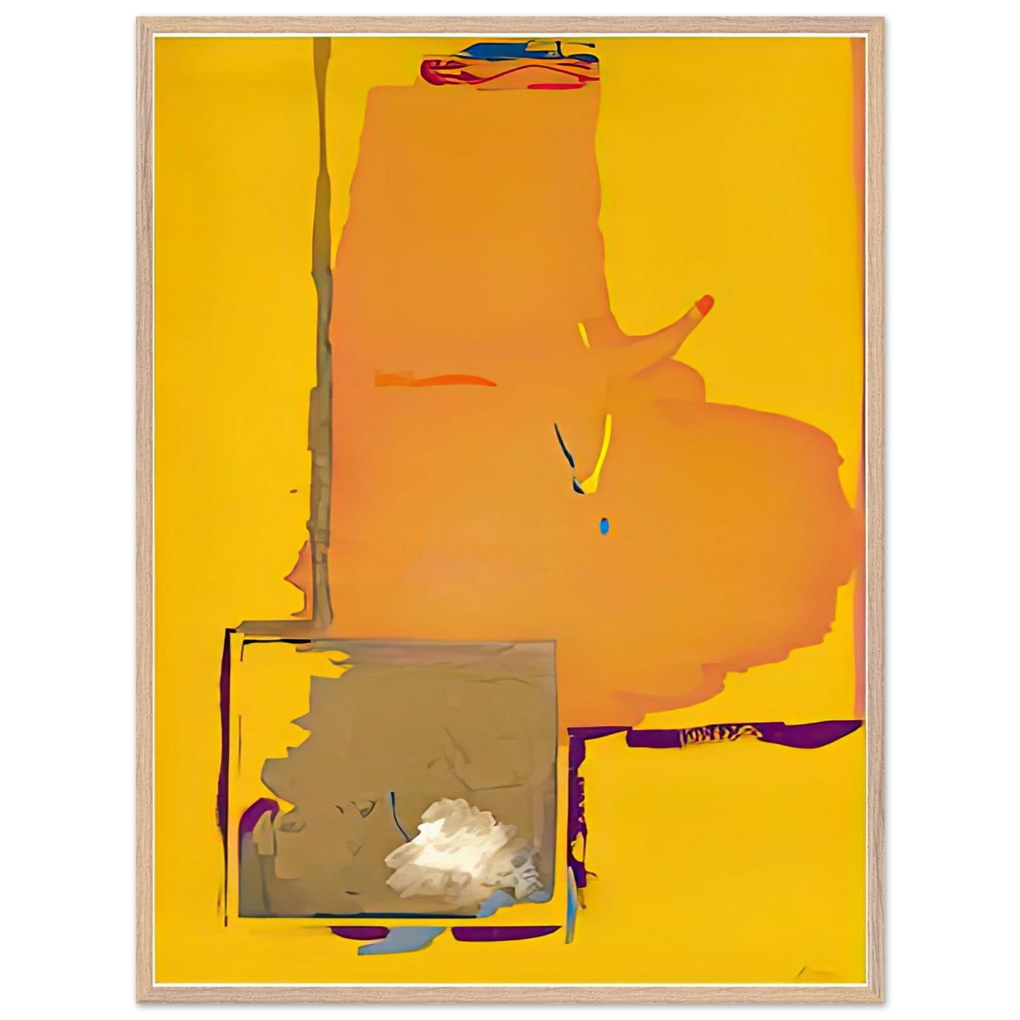 Helen Frankenthaler - Mardi Gras, 1987- Wall Art - 30x40 cm / 12x16 inches - Premium Wooden Framed Poster With Fine Art Paper-canvas - White frame