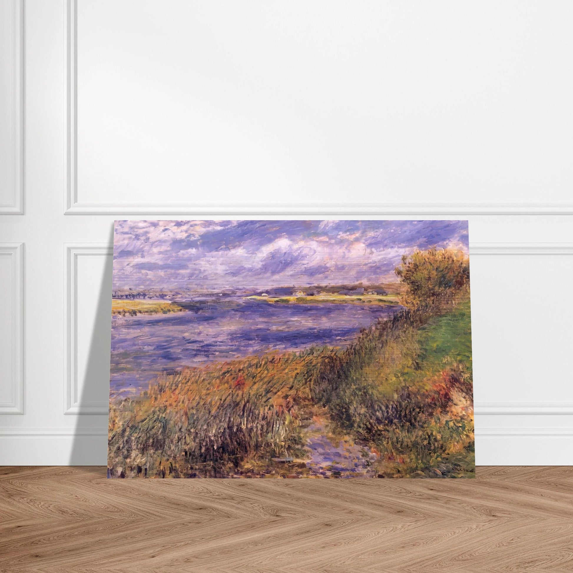 Banks of the Seine at Champrosay - Pierre-Auguste Renoir Brushed Aluminum Print - 70x100 cm / 28x40 inches | Pierre-Auguste Renoir Aluminum Print | Pierre-Auguste Renoir Prints