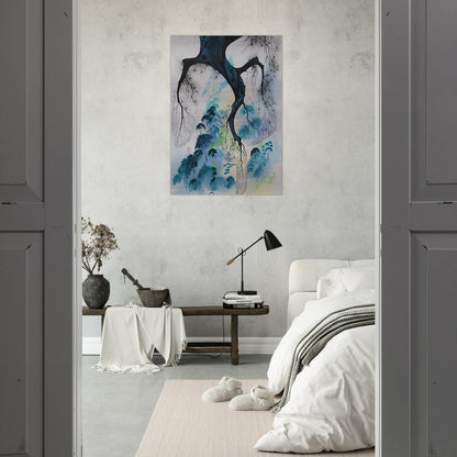 Coastline - Eyvind Earle Brushed Aluminum Print - 70x100 cm / 28x40 inches | Eyvind Earle Aluminum Print | Eyvind Earle Prints