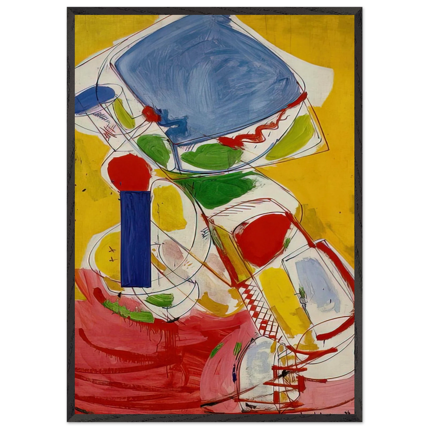 Solstice - Hans Hofmann 70x100 cm / 28x40 inches Framed Art Print – Black Wooden Frame
