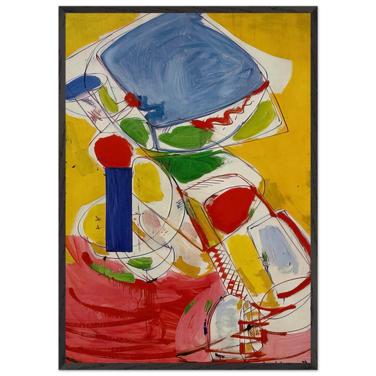 Solstice - Hans Hofmann 70x100 cm / 28x40 inches Framed Art Print – Black Wooden Frame