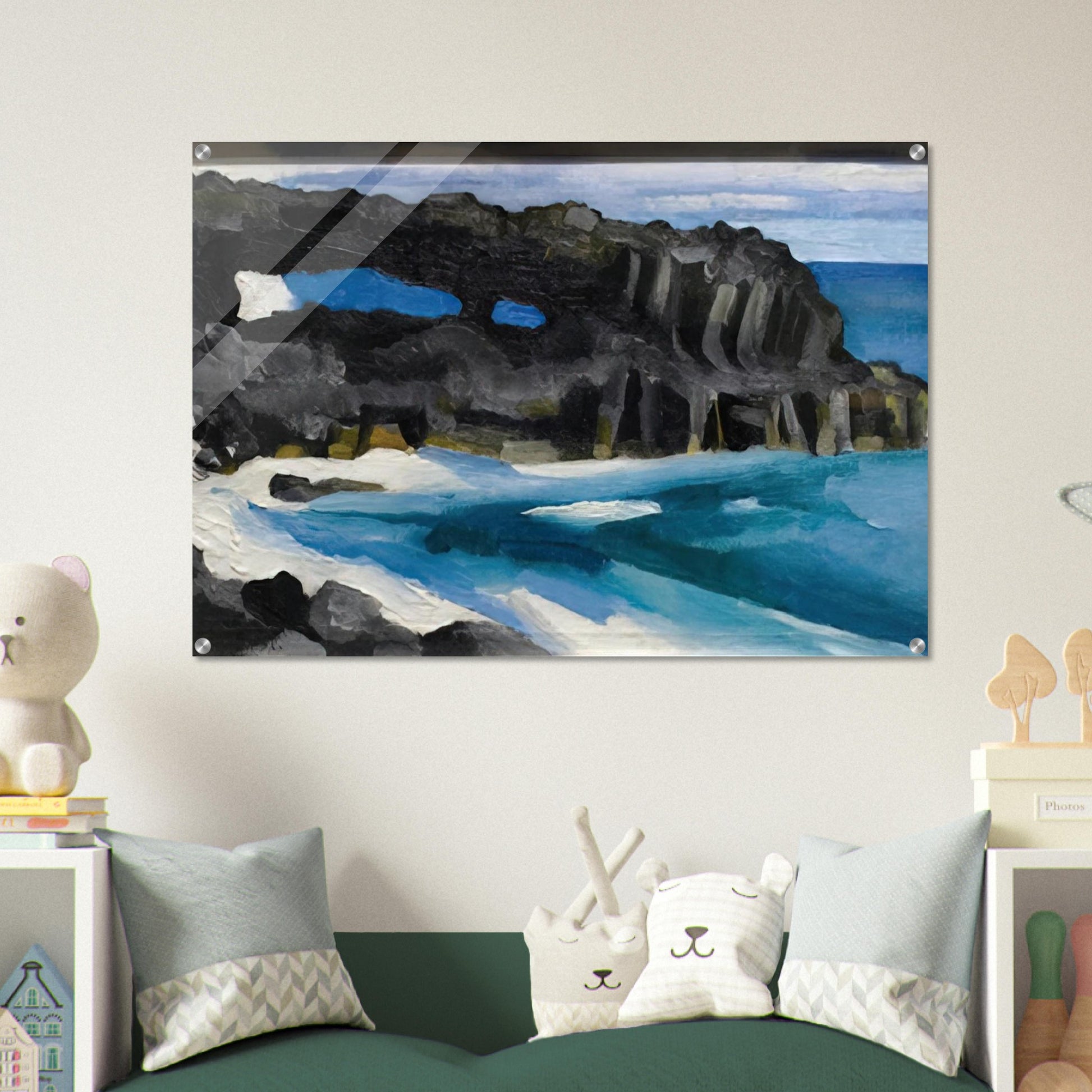 Black Lava Bridge, Hana Coast-No. II - Georgia O'Keeffe Acrylic Print - 70x100 cm / 28x40″ inches