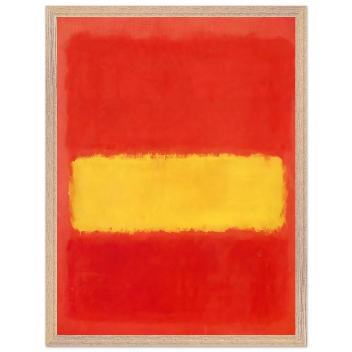Mark Rothko - Yellow band - 1956 Wall Art - 21x29.7 cm / 8x12" - Premium Wooden Framed Poster With Fine Art Paper-canvas - Black frame