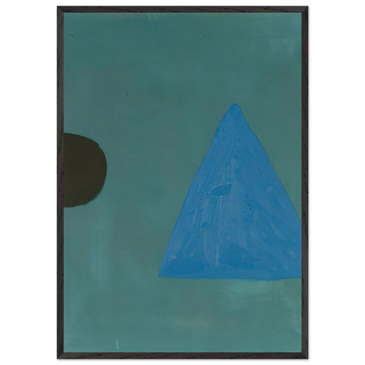 Blue on Blue - 1967 - William Scott 70x100 cm / 28x40 inches Framed Art Print – Black Wooden Frame