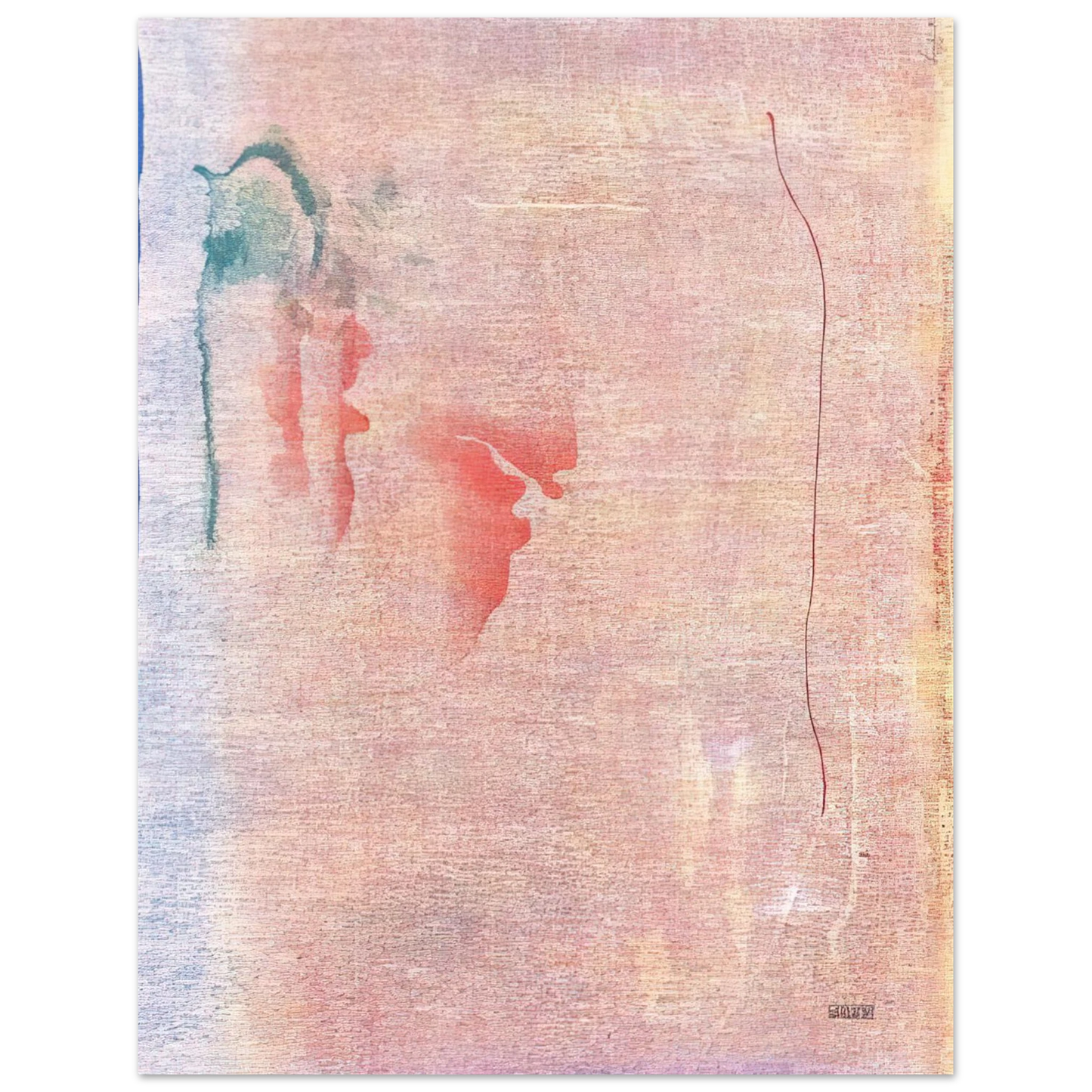Helen Frankenthaler - Cedar Hill - 1983 Wall art - A3 (29.7 x 42  cm) - Premium Wooden Framed Poster With Fine Art Paper-canvas - Black frame