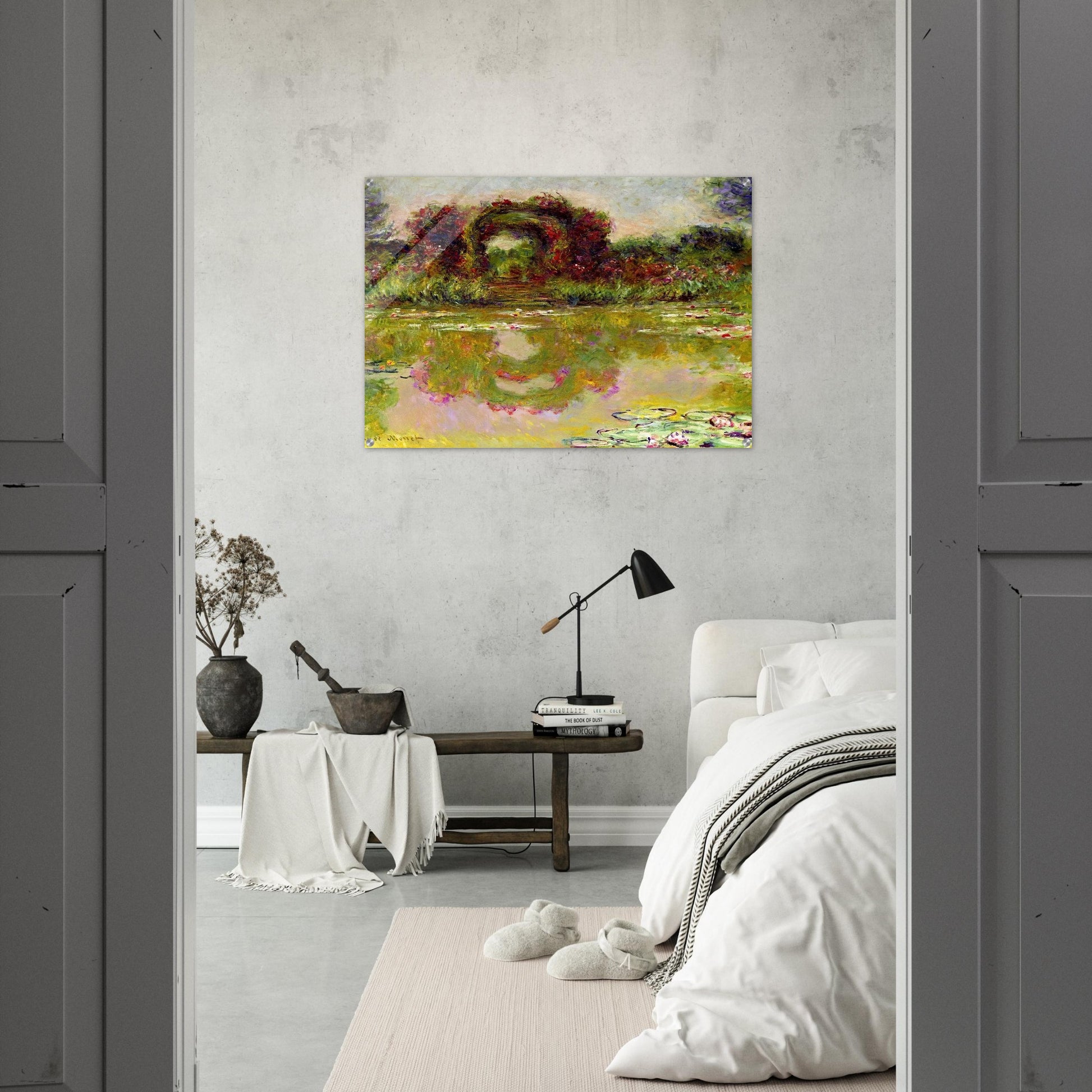 Rose Arches at Giverny - claude monet Acrylic Print - 70x100 cm / 28x40″ inches