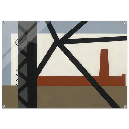 From the Bridge - 1942 - Ralston Crawford Acrylic Print - 70x100 cm / 28x40″ inches