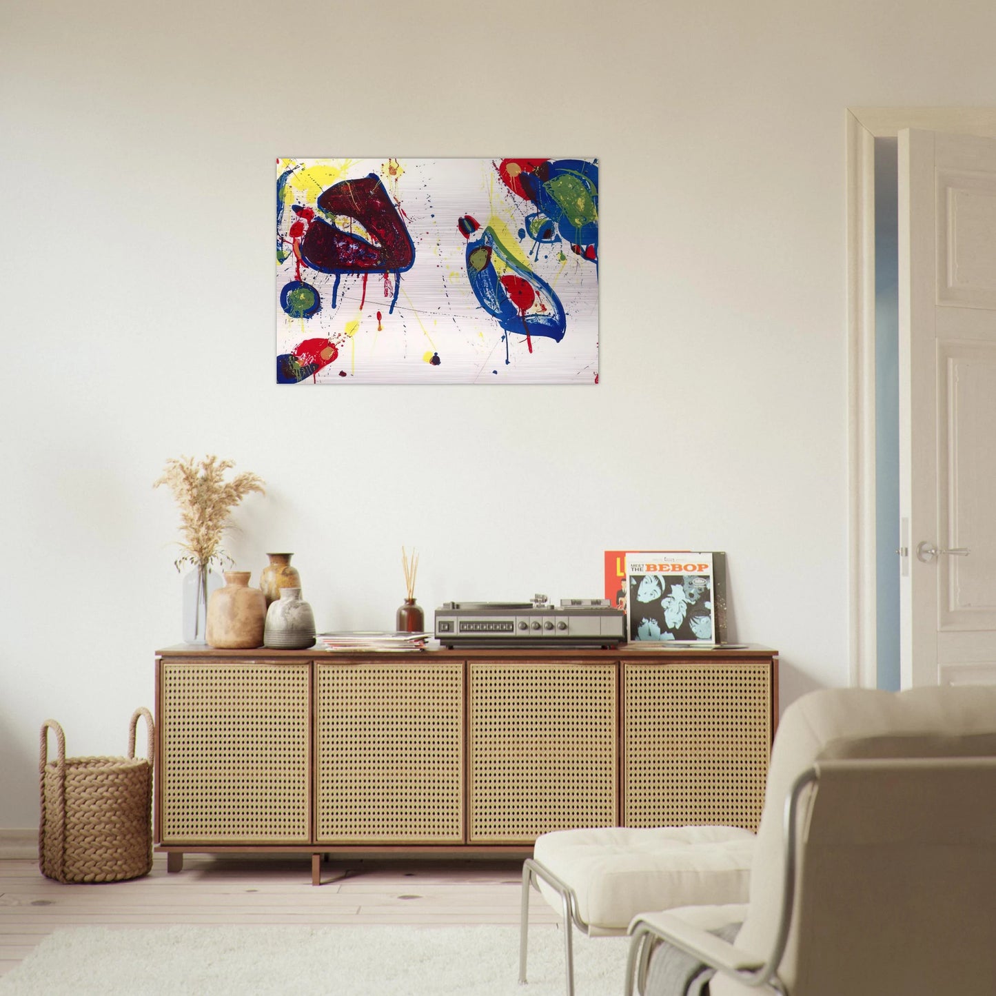 Heart Stone - Sam Francis Brushed Aluminum Print - 70x100 cm / 28x40 inches | Sam Francis Aluminum Print | Sam Francis Prints