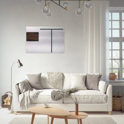 UNTITLED T FORMIGES OBJEKT MIT GOUACHE 1972 - BLINKY PALERMO Brushed Aluminum Print - 70x100 cm / 28x40 inches | BLINKY PALERMO Aluminum Print | BLINKY PALERMO Prints