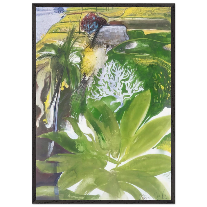 Bali - figurative - Brett Whiteley 70x100 cm / 28x40 inches Framed Art Print – Black Wooden Frame