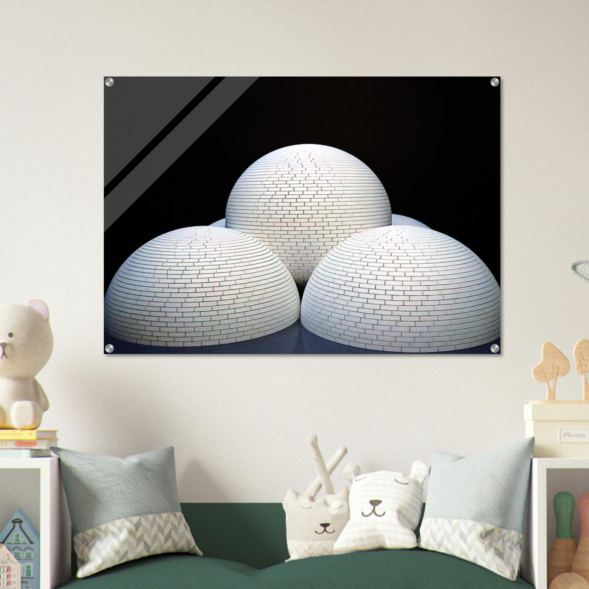 Model for Brick Structure four domes and a sphere - Sol LeWitt Acrylic Print - 70x100 cm / 28x40″ inches | Sol LeWitt Wall Art | Sol LeWitt Prints