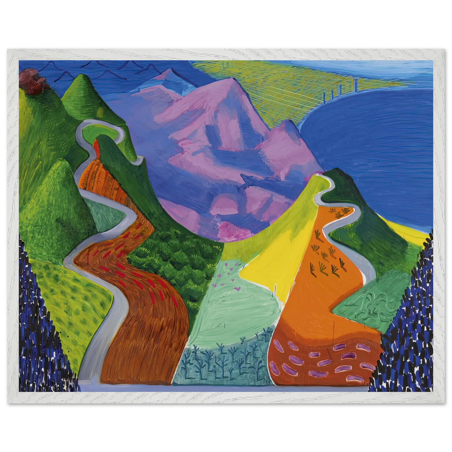 David Hockney - David Hockney Wall art - 45x60 cm / 18x24 inches - Premium Wooden Framed Poster With Fine Art Paper-canvas - Black frame