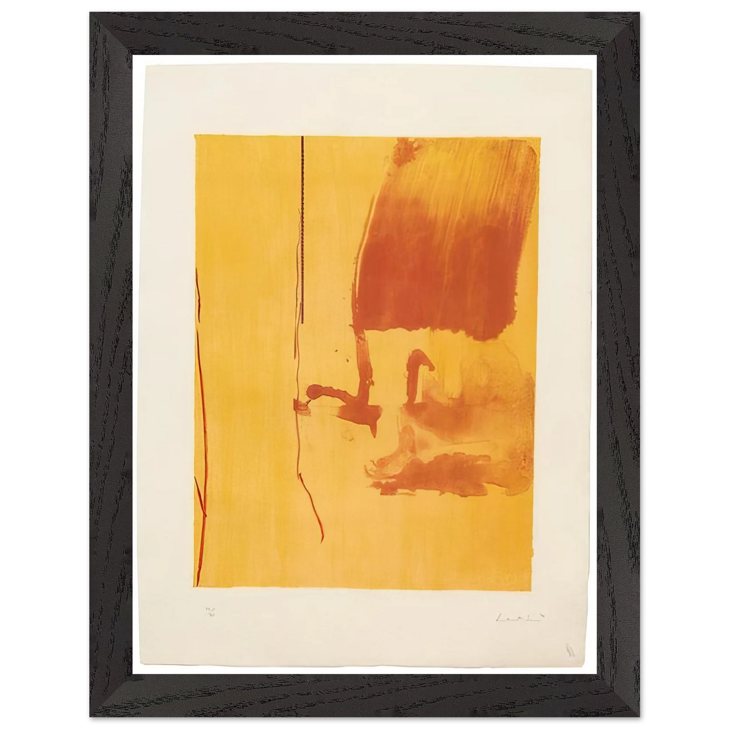 Helen Frankenthaler - Harvest - 1976 Wall art - A1 (59.4 x 84.1  cm) - Premium Wooden Framed Poster With Fine Art Paper-canvas - Black frame