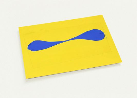 Blue Form on Yellow By Ellsworth Kelly Pack of 10 Post Cards | Ellsworth Kelly Post Cards | A6 (10.5 x 14.8 cm) - 4.1 x 5.8 inches