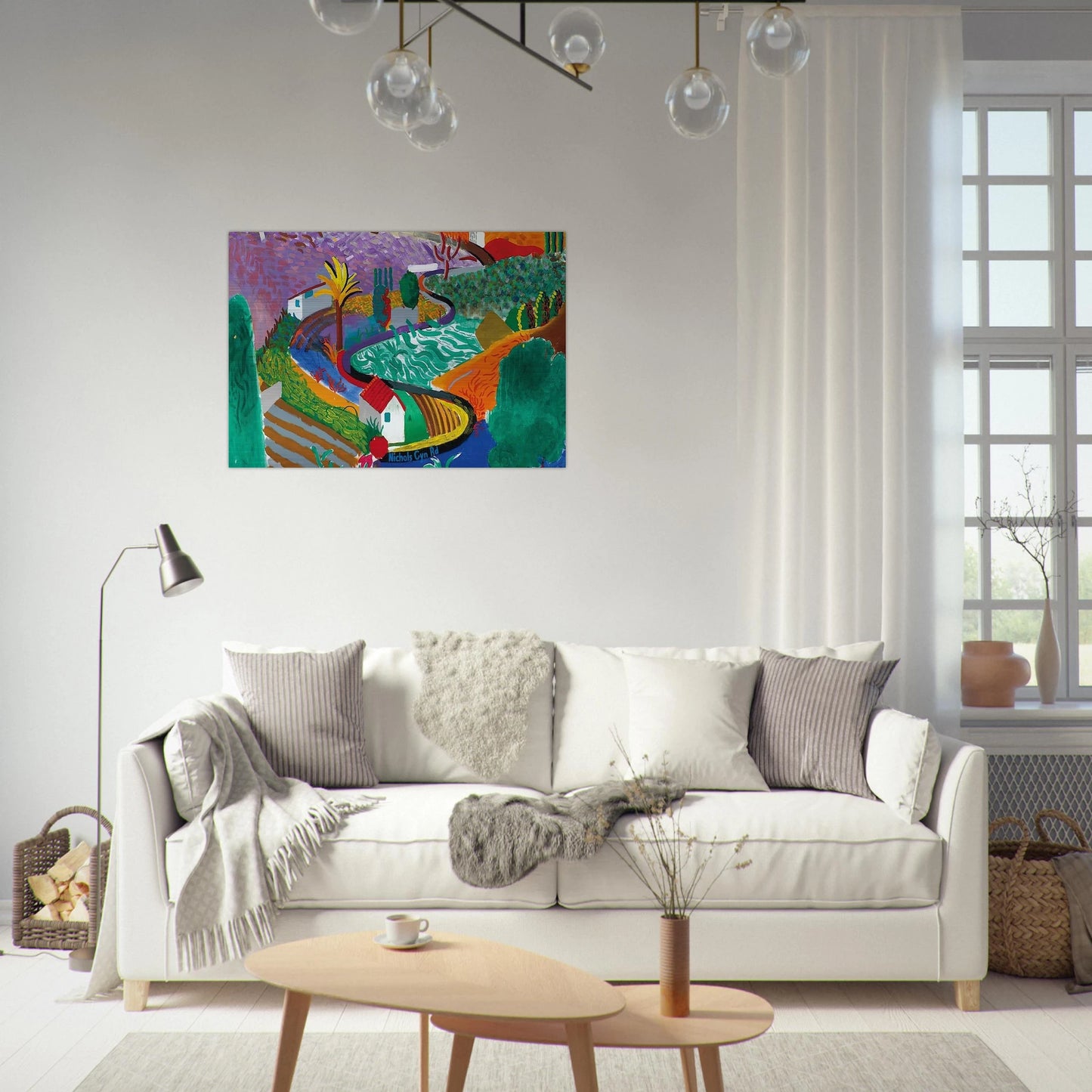 David Hockney - David Hockney Brushed Aluminum Print - 70x100 cm / 28x40 inches | David Hockney Aluminum Print | David Hockney Prints
