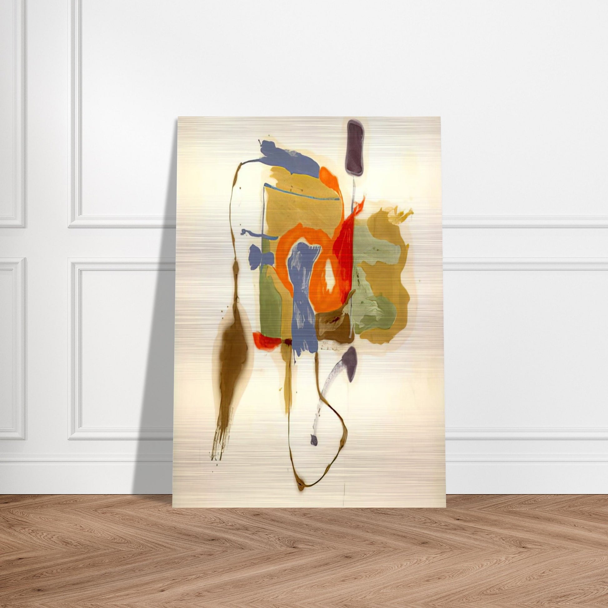 Blue Form in a Scene - 1961 - Helen Frankenthaler Brushed Aluminum Print - 70x100 cm / 28x40 inches | Helen Frankenthaler Aluminum Print | Helen Frankenthaler Prints