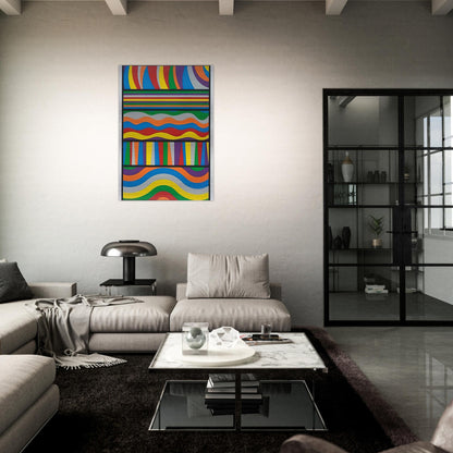 Linear Composition - Sol LeWitt Brushed Aluminum Print - 70x100 cm / 28x40 inches | Sol LeWitt Aluminum Print | Sol LeWitt Prints