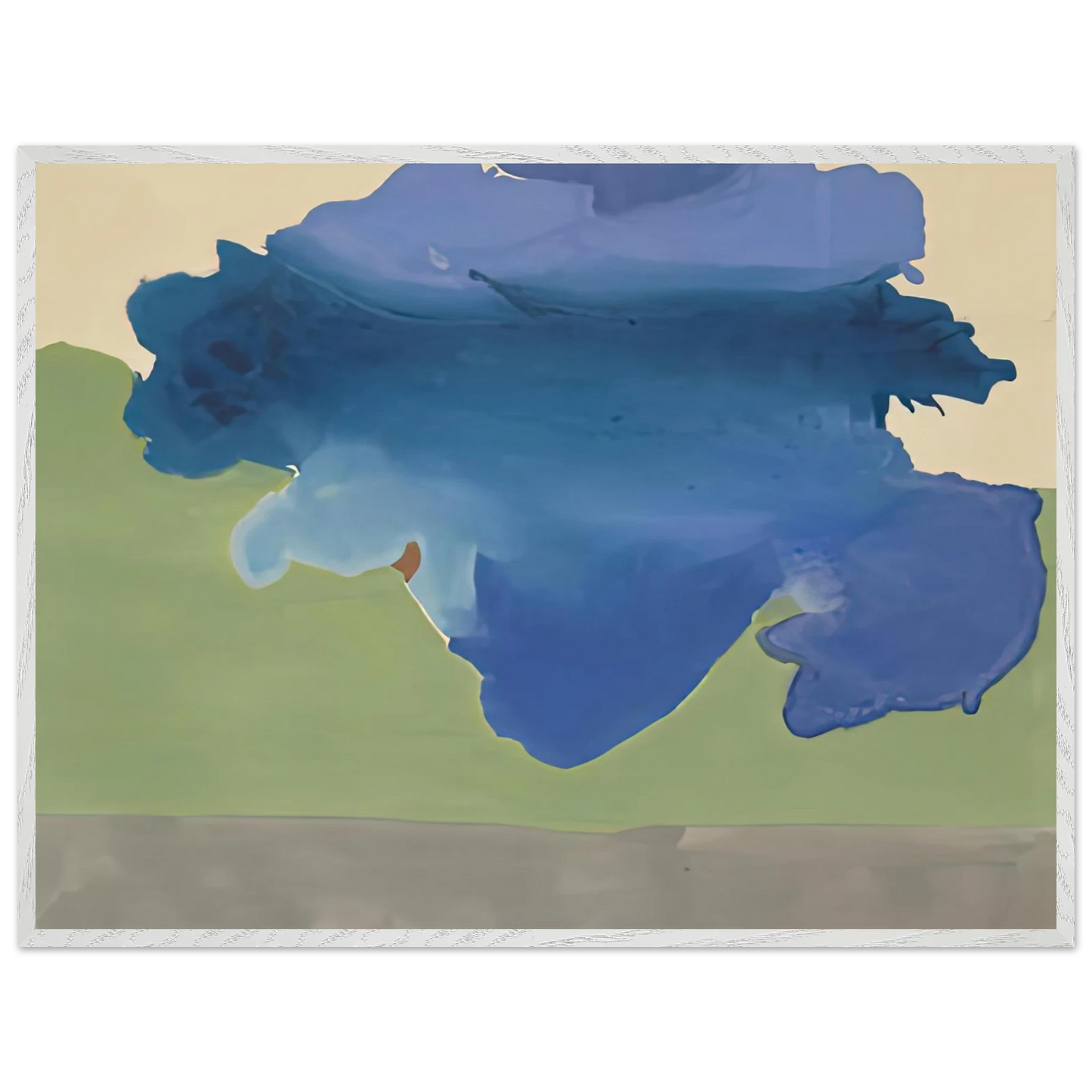 Helen Frankenthaler - The Bay, 1963- Wall Art - 30x40 cm / 12x16 inches - Premium Wooden Framed Poster With Fine Art Paper-canvas - White frame