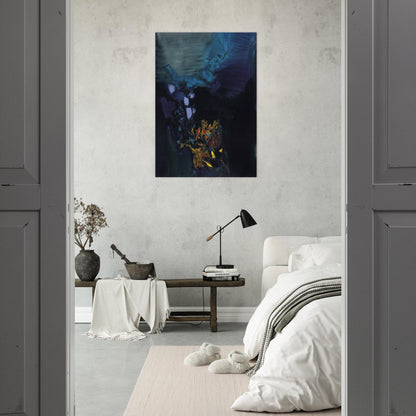Vallée de Gorbio - Abstract Art - S. H. Raza Brushed Aluminum Print - 70x100 cm / 28x40 inches | S. H. Raza Aluminum Print | S. H. Raza Prints