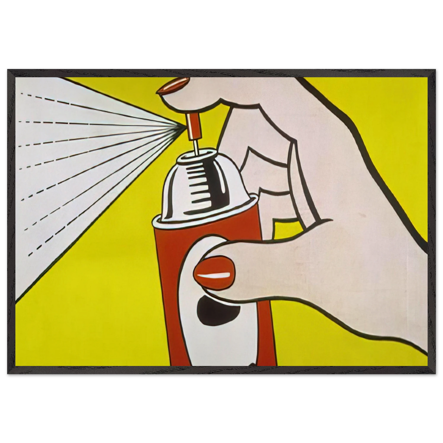 SPRAY 1962 - Roy Lichtenstein 70x100 cm / 28x40 inches Framed Art Print – Black Wooden Frame