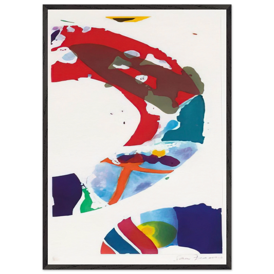 Untitled  SFE 090  - Sam Francis 70x100 cm / 28x40 inches Framed Art Print – Black Wooden Frame