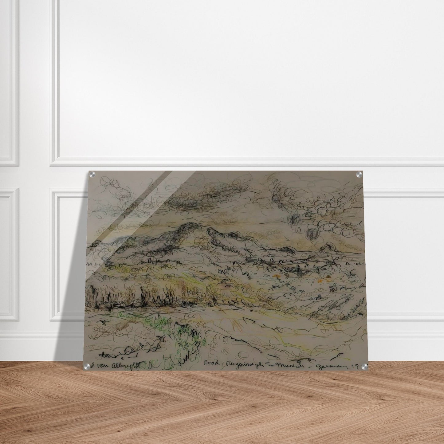 ROAD AUGSBURG TO MUNICH GERMANY 1975 - Ivan Albright Acrylic Print - 70x100 cm / 28x40″ inches