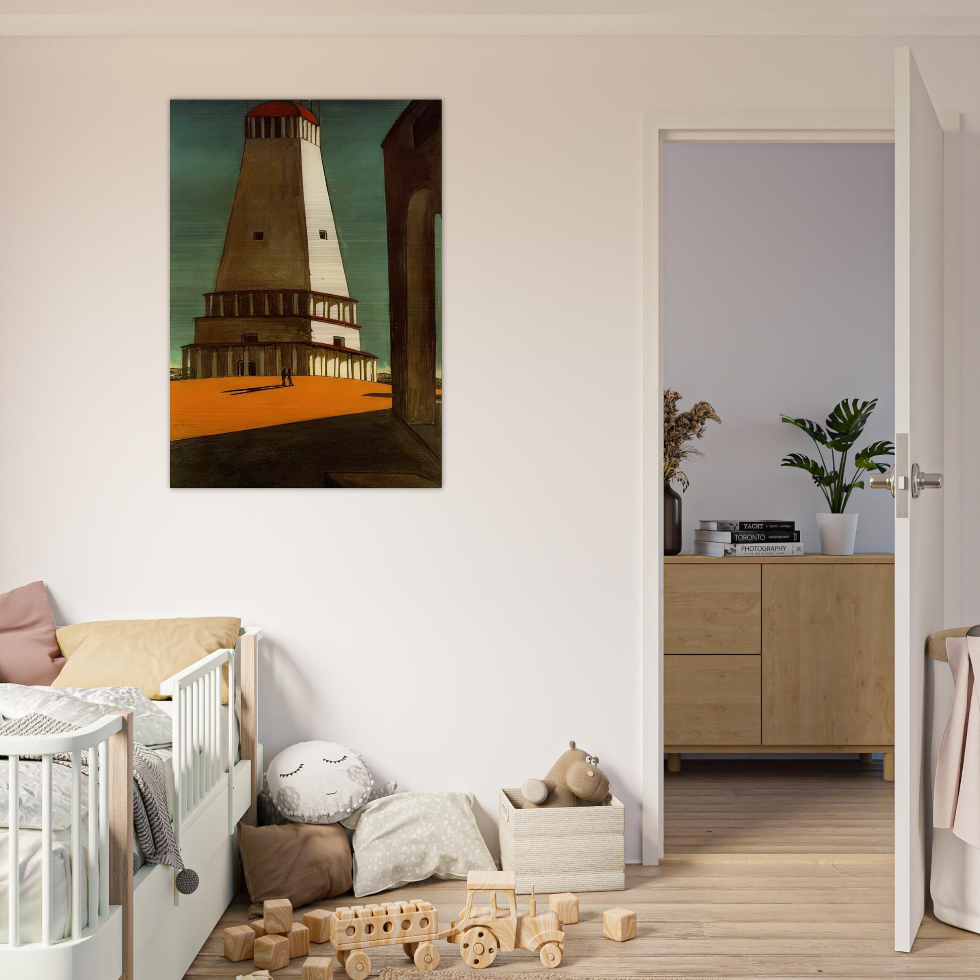 THE NOSTALGIA OF THE INFINITE 1913 - Giorgio de Chirico Brushed Aluminum Print - 70x100 cm / 28x40 inches | Giorgio de Chirico Aluminum Print | Giorgio de Chirico Prints