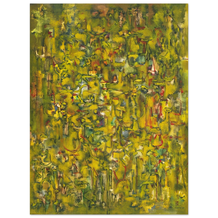 Ad Reinhardt - Number 43 Abstract Painting, Yellow - 1947  75x100 cm / 30x40inches Fine Art Poster