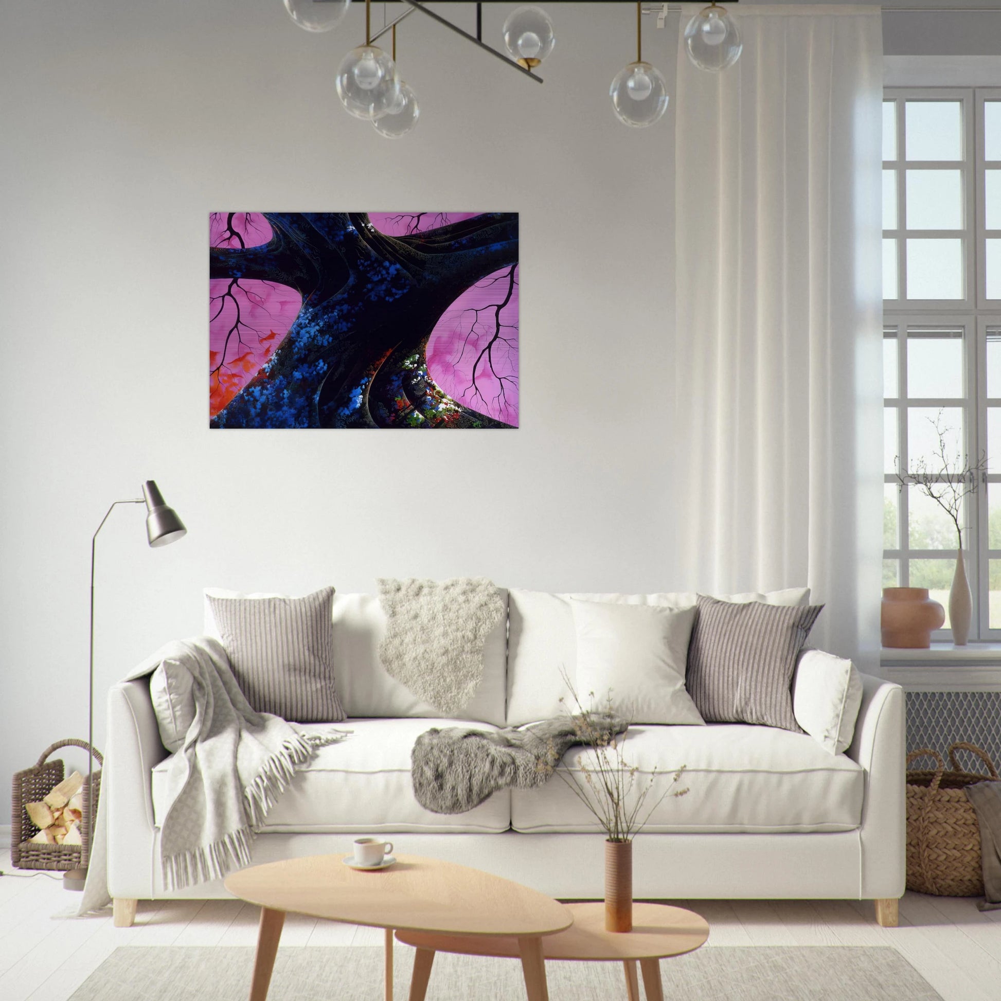 Giant Oak - Eyvind Earle Brushed Aluminum Print - 70x100 cm / 28x40 inches | Eyvind Earle Aluminum Print | Eyvind Earle Prints