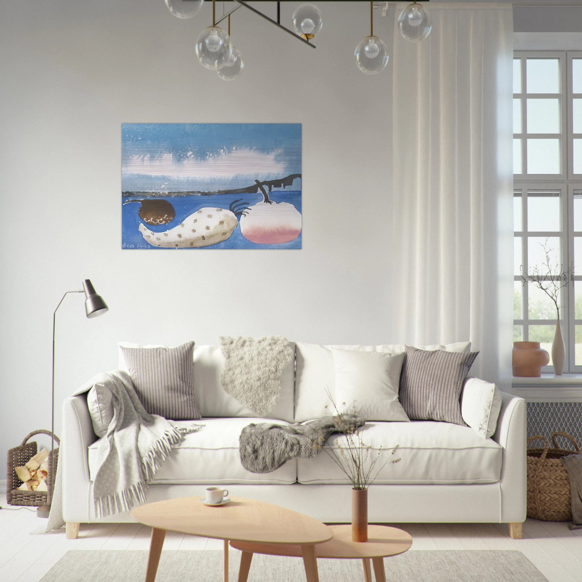 Fruit by the shore - 1992 - Mary Fedden Brushed Aluminum Print - 70x100 cm / 28x40 inches | Mary Fedden Aluminum Print | Mary Fedden Prints