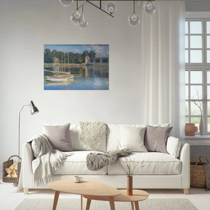 The Bridge at Argenteuil - claude monet Brushed Aluminum Print - 70x100 cm / 28x40 inches | claude monet Aluminum Print | claude monet Prints