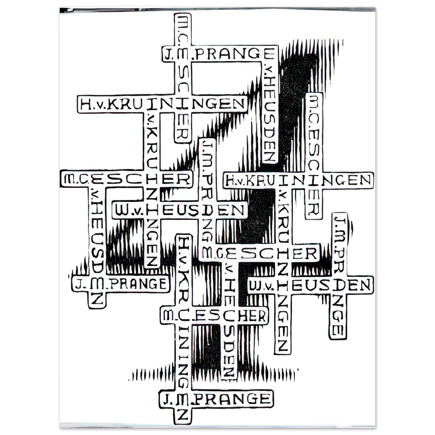 MC Escher - ESCHER (29) Wall Art - 21x29.7 cm / 8x12" - Fine Art Poster-canvas - -