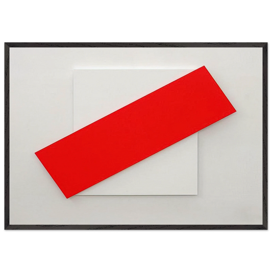 Red Diagonal - Ellsworth Kelly 70x100 cm / 28x40 inches Framed Art Print – Black Wooden Frame