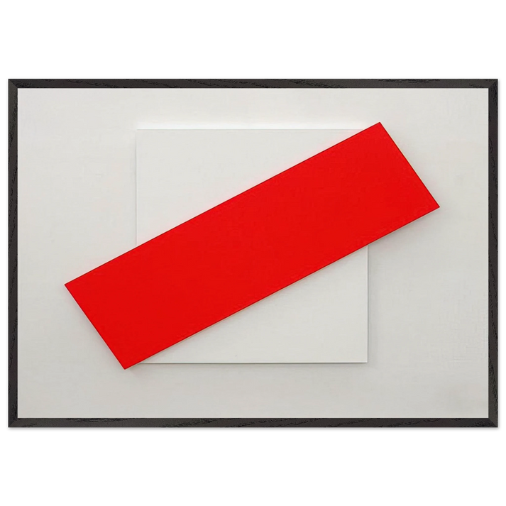 Red Diagonal - Ellsworth Kelly 70x100 cm / 28x40 inches Framed Art Print – Black Wooden Frame