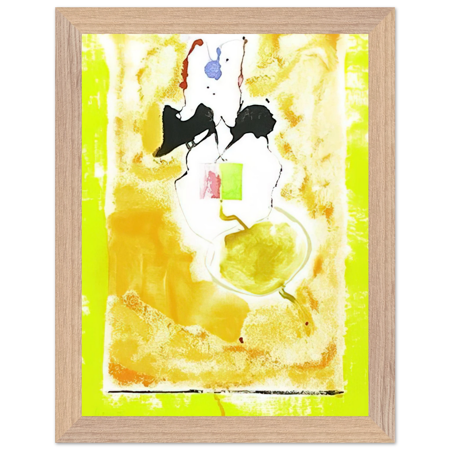 Helen Frankenthaler - Solar Imp - 2001 Wall art - 30x45 cm / 12x18 inches - Premium Wooden Framed Poster With Fine Art Paper-canvas - Black frame