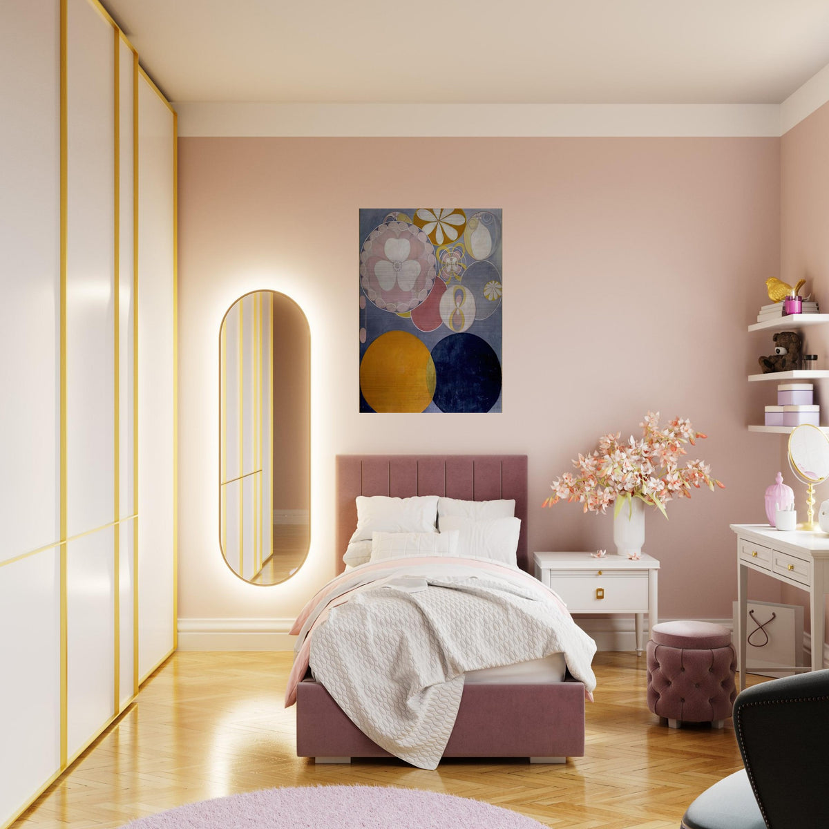 DE TIO ST RSTA N 2 BARNAALDERN 1907 - Hilma af Klint Brushed Aluminum Print - 70x100 cm / 28x40 inches | Hilma af Klint Aluminum Print | Hilma af Klint Prints