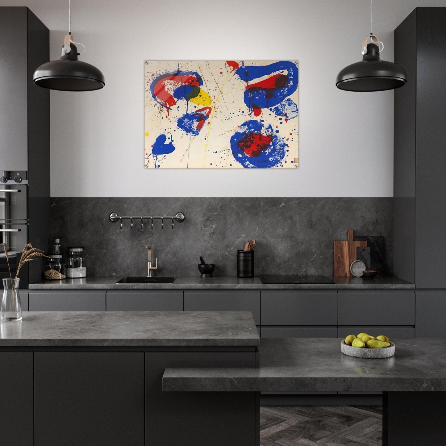 Hurrah for the Red, White, and Blue - Sam Francis Acrylic Print - 70x100 cm / 28x40″ inches
