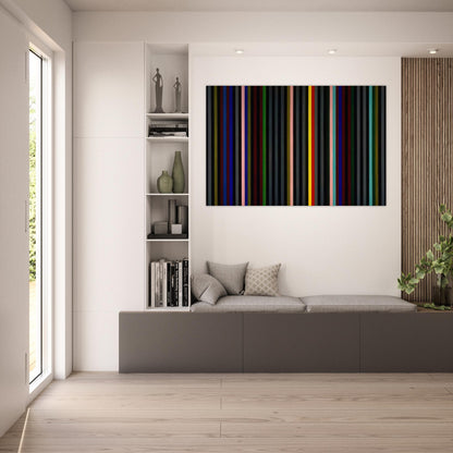Black Grey Beat - 1964 - Gene Davis Art Prints - 100x150 cm / 40x60″ inches | Gene Davis Poster | Gene Davis Prints