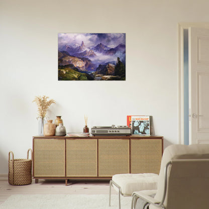 Index Peak Yellowstone National Park - Thomas Moran Brushed Aluminum Print - 70x100 cm / 28x40 inches | Thomas Moran Aluminum Print | Thomas Moran Prints