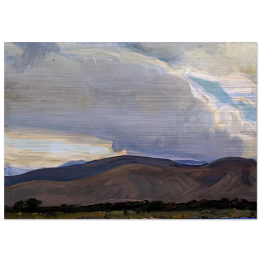 STORM FROM THE SIERRA 1937 - Maynard Dixon Brushed Aluminum Print - 70x100 cm / 28x40 inches | Maynard Dixon Aluminum Print | Maynard Dixon Prints