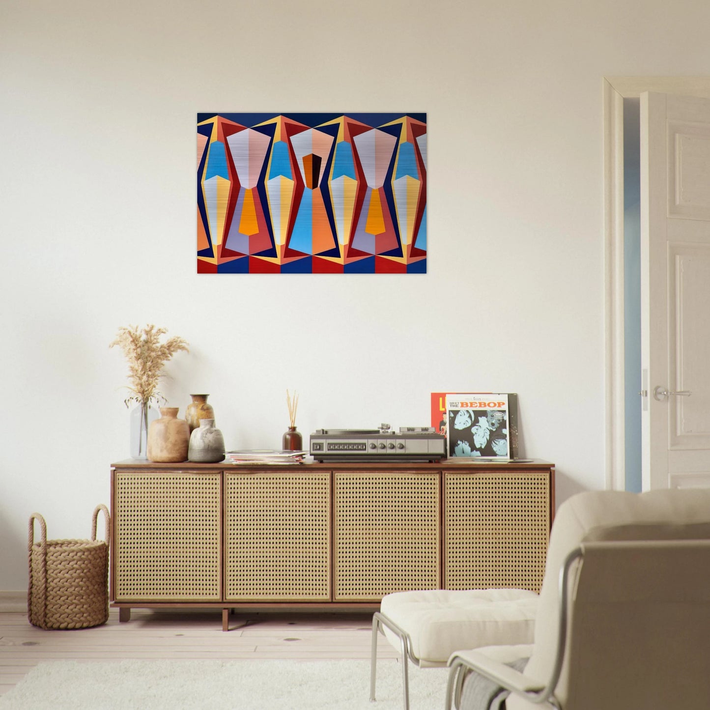 Stage II - 1958 - Karl Benjamin Brushed Aluminum Print - 70x100 cm / 28x40 inches | Karl Benjamin Aluminum Print | Karl Benjamin Prints