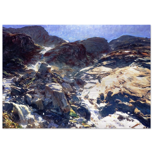 Glacier Streams - John Singer Sargent Brushed Aluminum Print - 70x100 cm / 28x40 inches | John Singer Sargent Aluminum Print | John Singer Sargent Prints