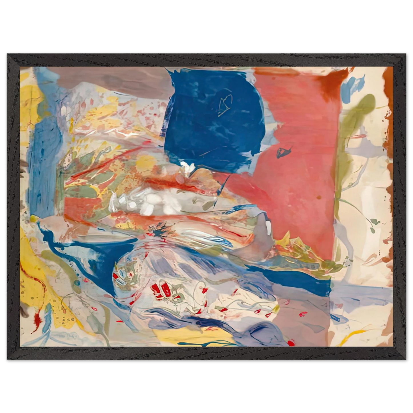 Helen Frankenthaler - Lorelei, 1957- Wall Art - 21x29.7 cm / 8x12" - Premium Wooden Framed Poster With Fine Art Paper-canvas - White frame