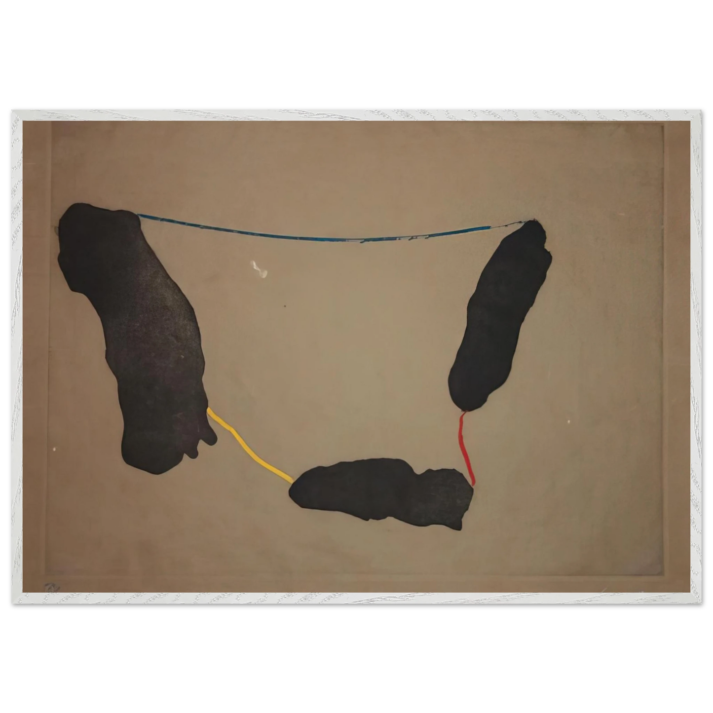 Helen Frankenthaler - Connected By Joy - 1973 Wall art - 70x100 cm / 28x40 inches - Premium Wooden Framed Poster With Fine Art Paper-canvas - White frame