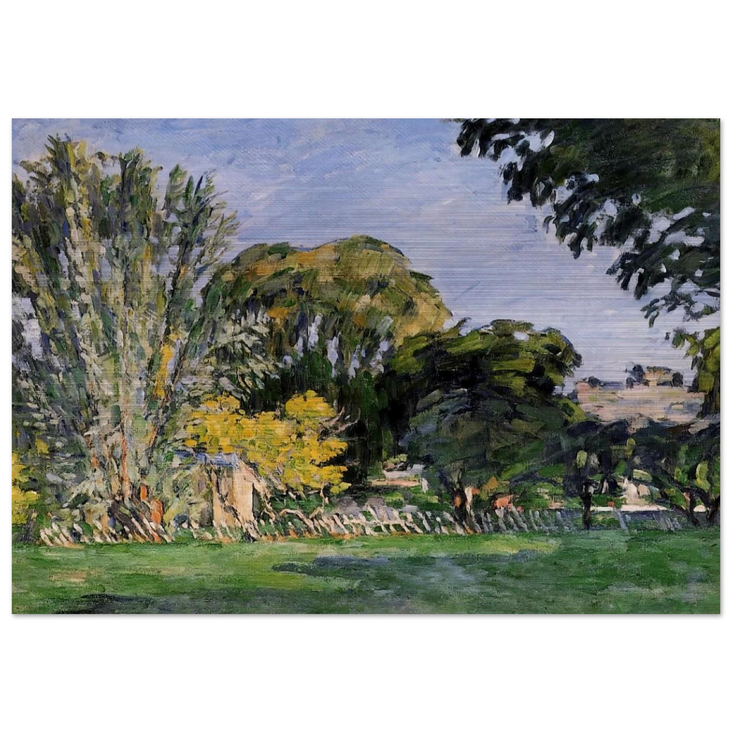 The Trees of Jas de Bouffan - Paul Cézanne Brushed Aluminum Print - 70x100 cm / 28x40 inches | Paul Cézanne Aluminum Print | Paul Cézanne Prints
