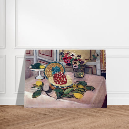 STILL LIFE WITH PINEAPPLES 1940 - Henri Matisse Brushed Aluminum Print - 70x100 cm / 28x40 inches | Henri Matisse Aluminum Print | Henri Matisse Prints